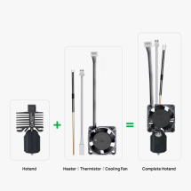 CONJUNTO HOTEND COMPLETO AÇO ENDURECIDO 0.6MM - SÉRIE X1